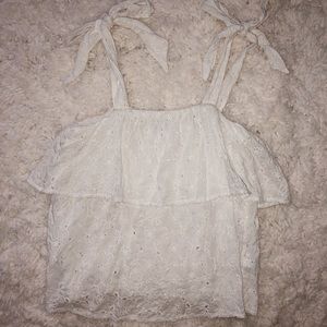 American Eagle lace tank top with tie straps